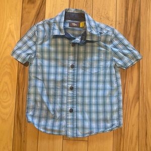 rumi + ryder 3T button down shirt - blue plaid